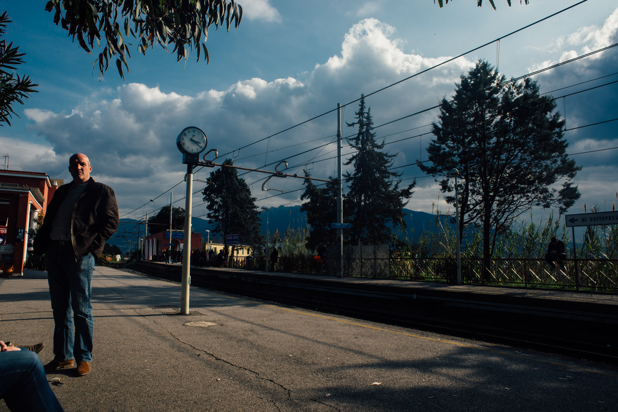 Train station near Pompei.
