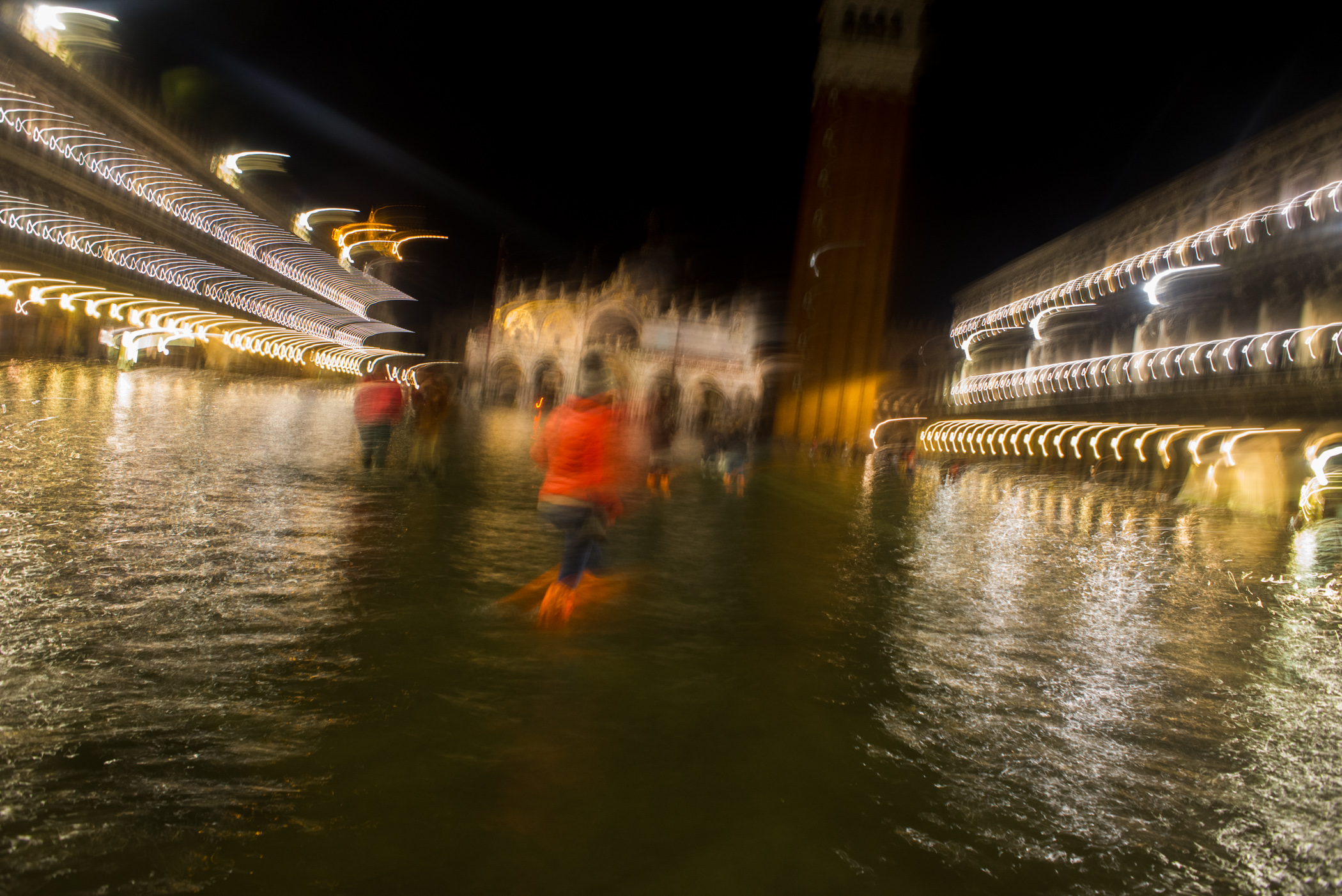 Venezia, Acqua Alta in Piazza San Marco.