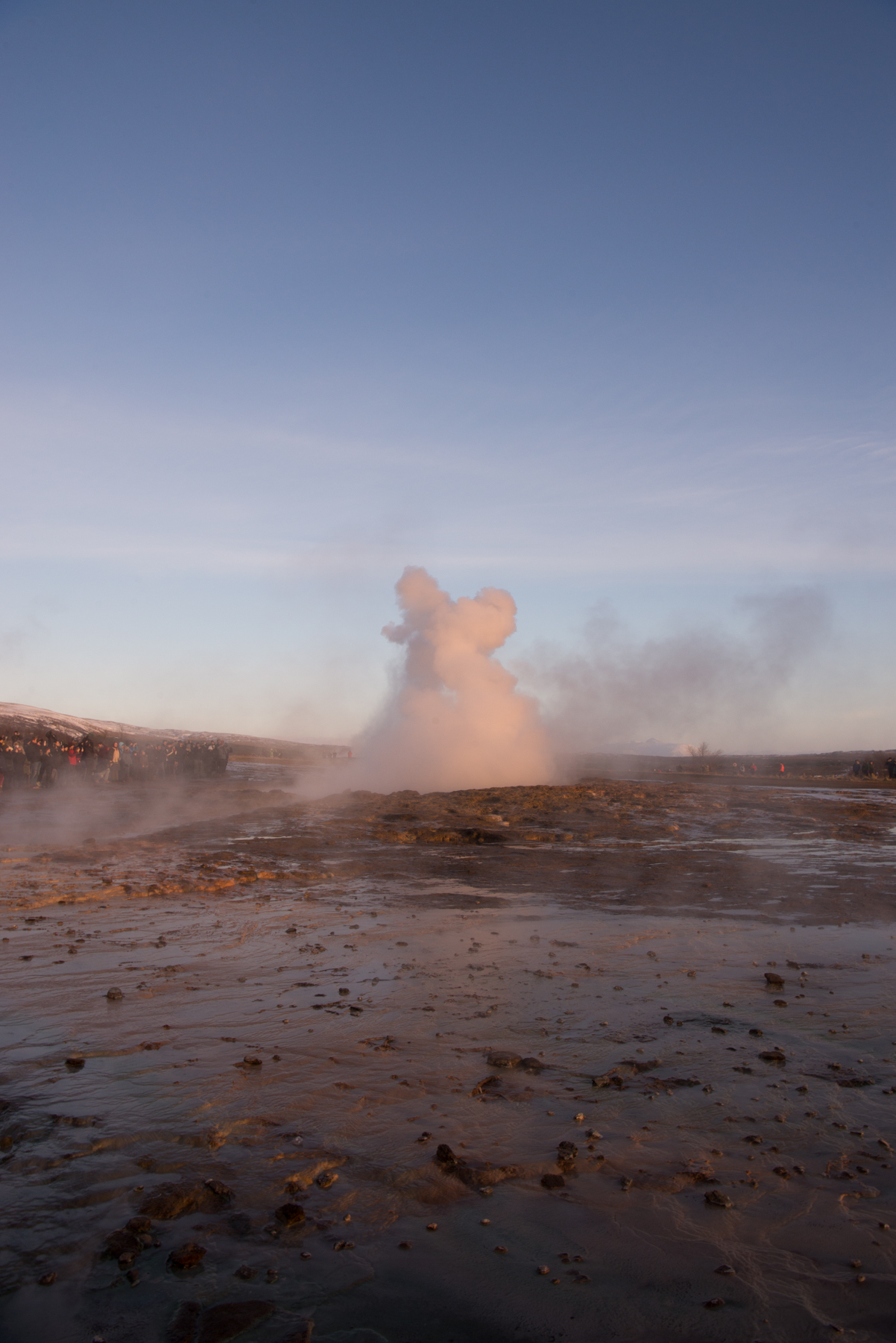 A small eruption at Strokkur Geysir, Iceland.
